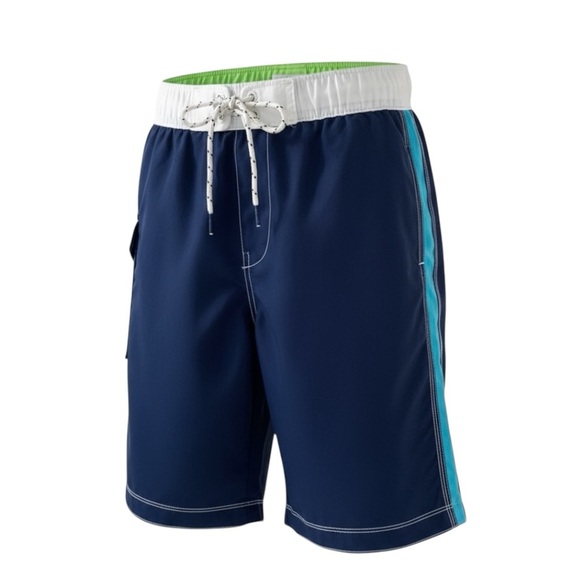 Gap Navy Colorblock Swim Trunks Size XXL - Picture 2 of 6